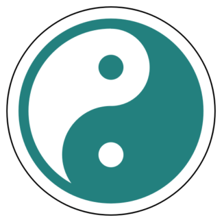 Yin Yang Sticker (Turquoise)